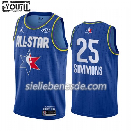 Kinder NBA Philadelphia 76ers Trikot Ben Simmons 25 2020 All-Star Jordan Brand Blau Swingman